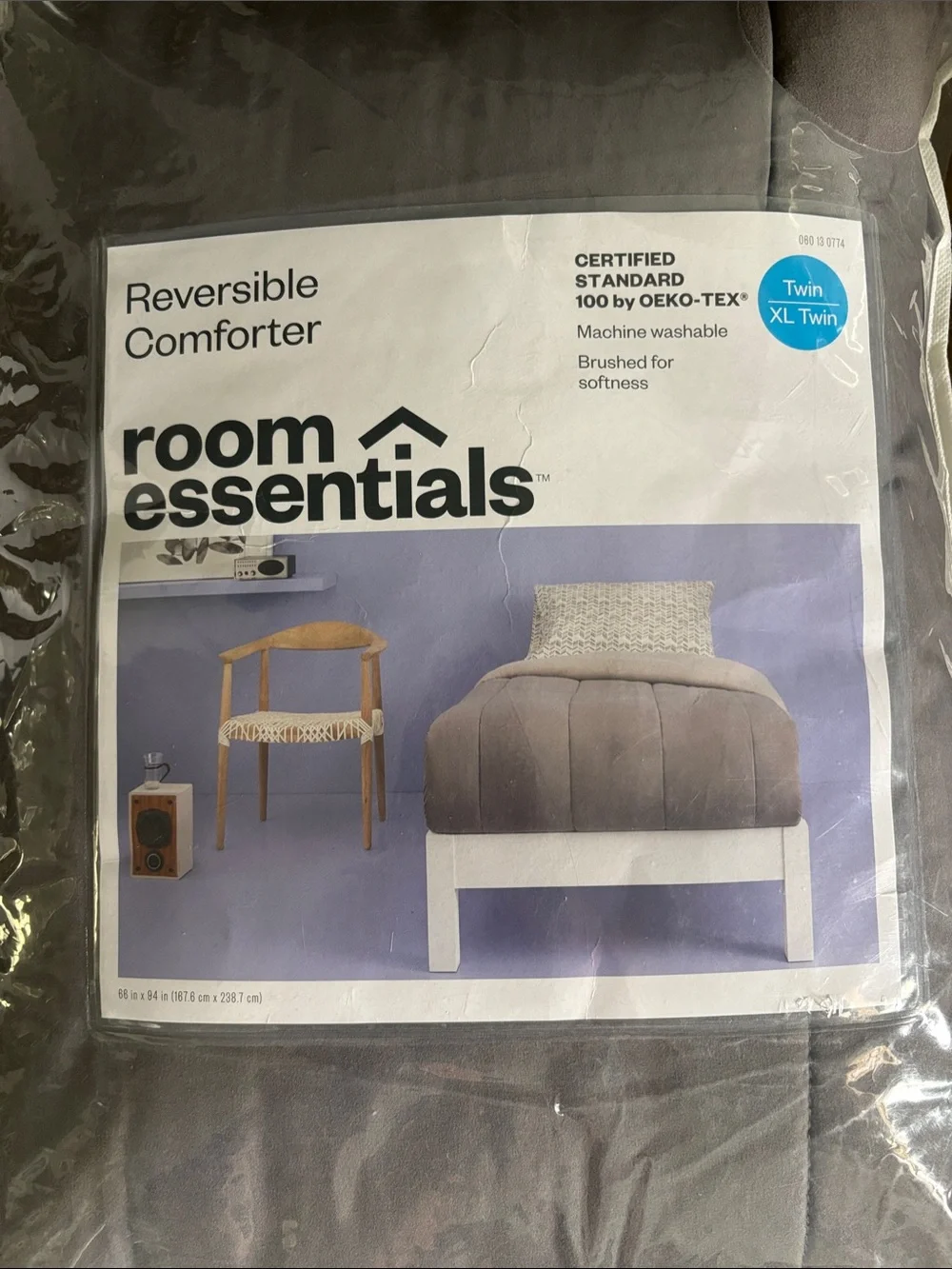 Room Essentials Reversible Comforter in Gray